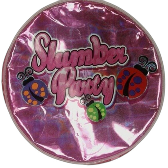 Little Kids Ladybug Pink Vinyl Round "Slumber Party" Backpack Zippered Velcro - Picture 1 of 11